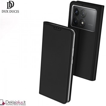 Dux Ducis Skin Pro dirbtinės odos dėklas - juodas (Xiaomi Poco F6 Pro 5G)